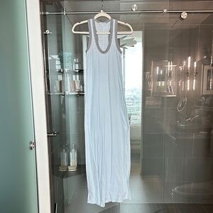 James Perse Light Blue and Gray Maxi Dress
